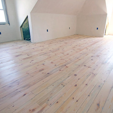 White oiled recycled random width pine floors