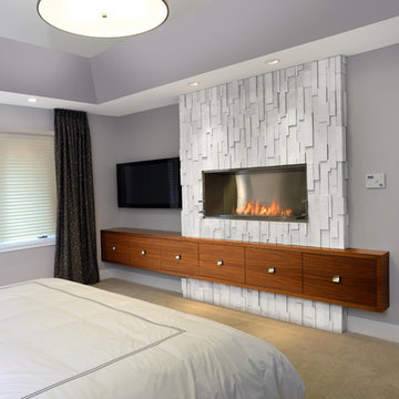 williamsville project - master bedroom fire feature