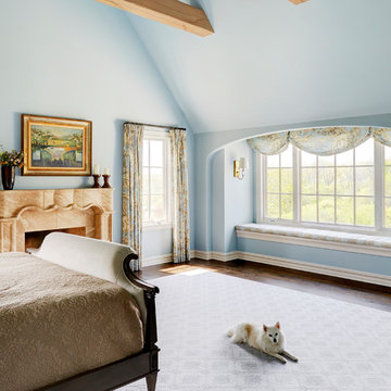Window Seat in French Country Master Bedroom