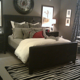 Trendy bedroom photo in Miami