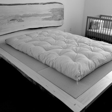 Woodstock residence headboard & live edge tatami platform bed