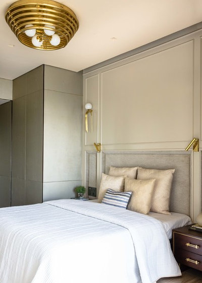 Transitional Bedroom by Essajees Atelier