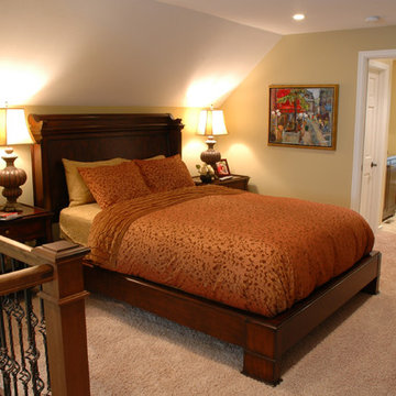 Wrought Iron Railing Adds Flair to Second Floor Bedroom