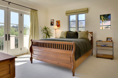 Bedroom - mediterranean bedroom idea in Santa Barbara