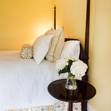 Yellow and Gray Guest Room