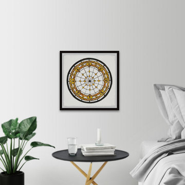 "Yellow Dreamcatcher" Framed Painting Print
