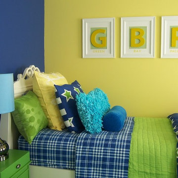 Yellow, Green and Blue Girl's Bedroom