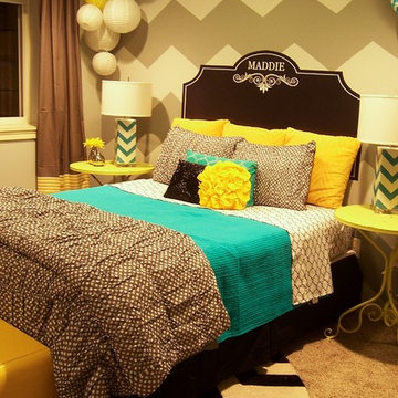 Zeeland Grey, Yellow & Turquoise Girl's Room