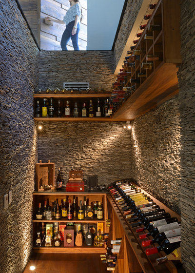 Contemporary Wine Cellar by Victoria Plasencia Interiors