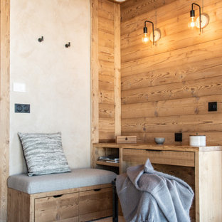 Idée de décoration pour un bureau chalet.
