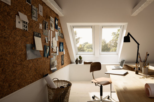 Contemporary Home Office by VELUX France Officiel
