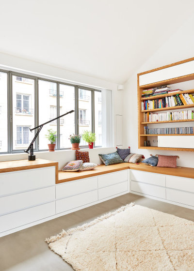 Contemporain Bureau à domicile by Anabel Messens Architecte