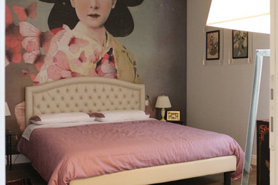 フィレンツェにあるコンテンポラリースタイルのおしゃれな寝室のインテリア