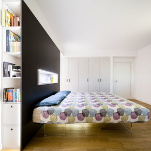 Immagine di una camera da letto nordica