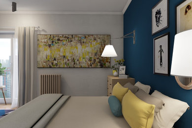 フィレンツェにあるコンテンポラリースタイルのおしゃれな寝室