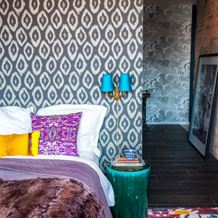 Immagine di una camera da letto boho chic