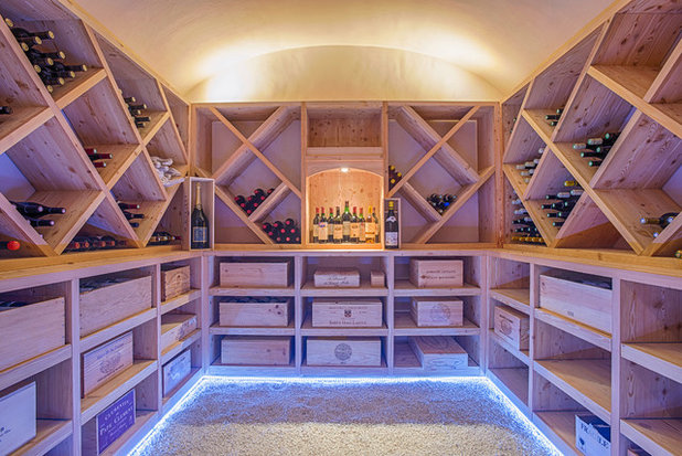 Contemporary Wine Cellar by Agence Amevet - AmDeCo