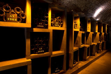 Traditional wine cellar in Reims.