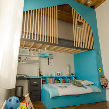 Aménagement d'une chambre pour 2 enfants style "cabane"