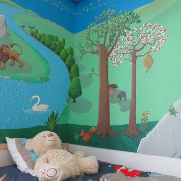 Peinture murale dans 1 chambre d'enfants