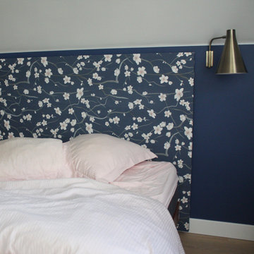 Chambre parentale - tête de lit fleurie