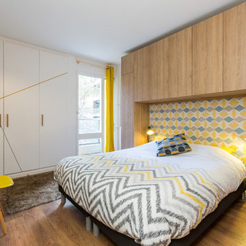 Appartement rénové à Jouy-en-Josas - chambre contemporaine