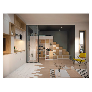 Archea - chambre adulte avec lit mezzanine sur mesure - Bedroom - Toulouse  - by Archea officiel | Houzz