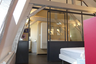 This is an example of an industrial bedroom in Lille.