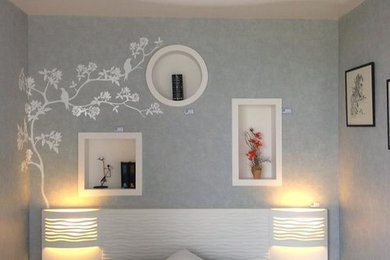 レンヌにあるトラディショナルスタイルのおしゃれな寝室のインテリア