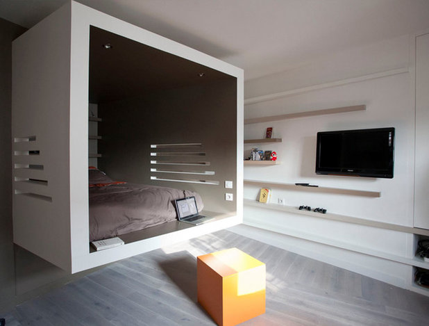 コンテンポラリー 寝室 by Cyril Rheims Architecte