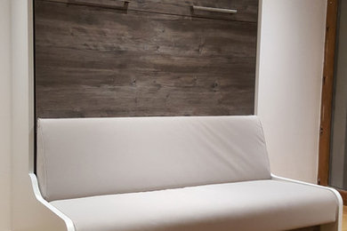 リヨンにある中くらいなコンテンポラリースタイルのおしゃれな寝室のインテリア