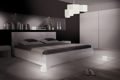 Inspiration for a modern bedroom in Grenoble.