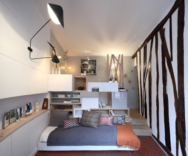 コンテンポラリー 寝室 by Julie Nabucet Architectures
