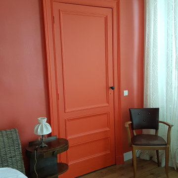 Pose papier peint au Château rouge, chambre d'hôte dans le lot et garonne
