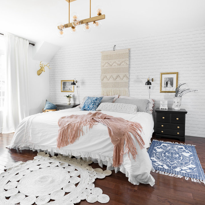 White bohemian bedroom ideas