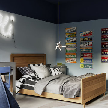 Teenage boy bedroom - Blue Addict