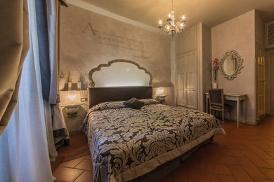 地中海スタイルのおしゃれな寝室のレイアウト