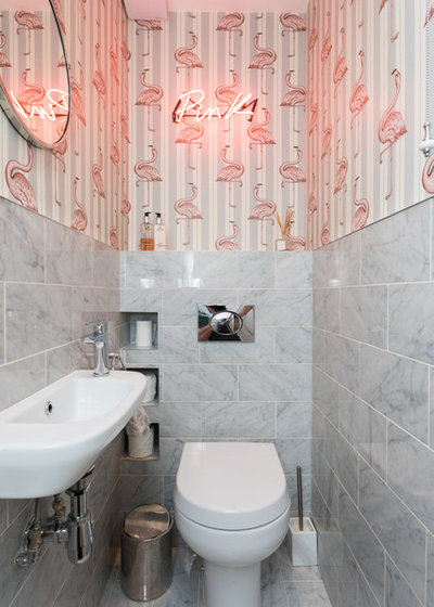 Eclectic Powder Room Eclectic Cloakroom
