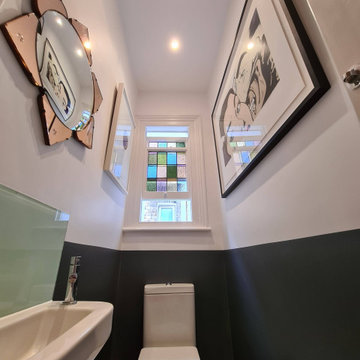 Cloak room with the style and Bathroom Ceiling in Putney SW15