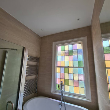 Cloak room with the style and Bathroom Ceiling in Putney SW15