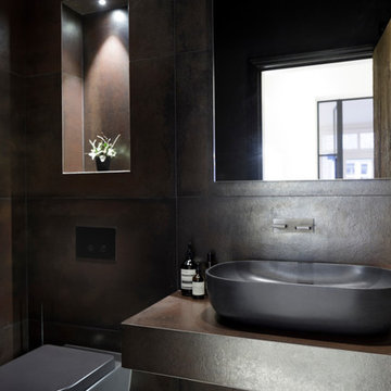 Contemporary Cloakroom with Black fittings