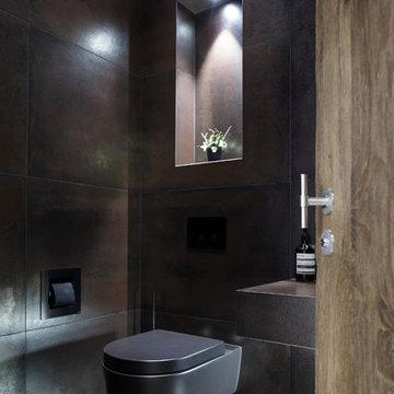Contemporary Cloakroom with Black fittings