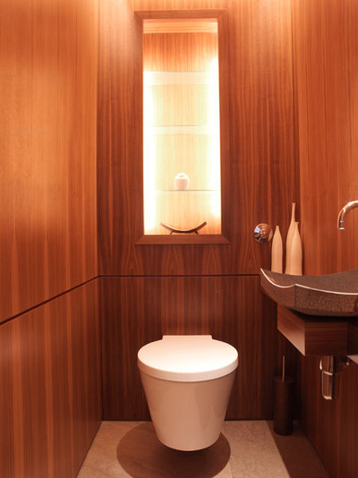 Contemporary Powder Room by Mitchell Berry Architects