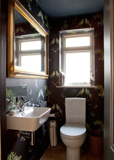 Eclectic Powder Room by Fiona Andrews Interiors