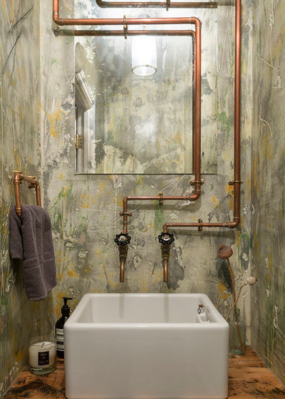 Industrial Powder Room by 1st Option