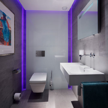 LED lit Cloakroom - Luxury Home Full Property Remodel
