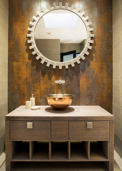 Contemporary Powder Room by Hartmann Designs Limited