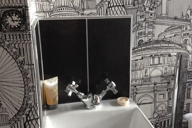Photo of a contemporary cloakroom in Gloucestershire.