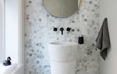 Why Tiny Hexagonal Tiles are Popping Up in Bathrooms Everywhere