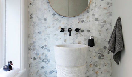 Why Tiny Hexagonal Tiles are Popping Up in Bathrooms Everywhere